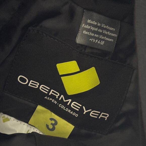 Obermeyer Children's Black Snow Bib I Grow Pockets Winter Ski Sledding Size 3 - Picture 4 of 12